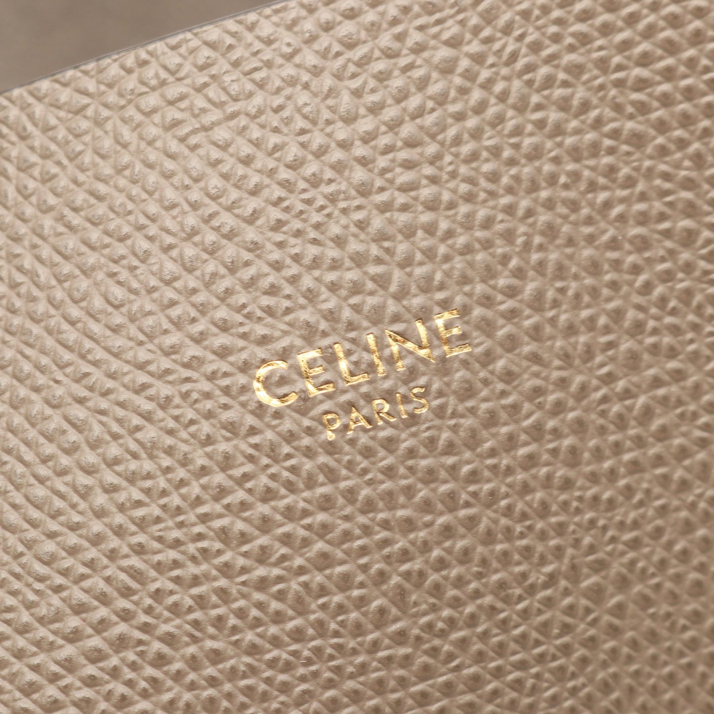 バーティカル スモール カバ 2WAY ハンドバッグ トートバッグ レザー グレーベージュ セリーヌ バッグ CELINE