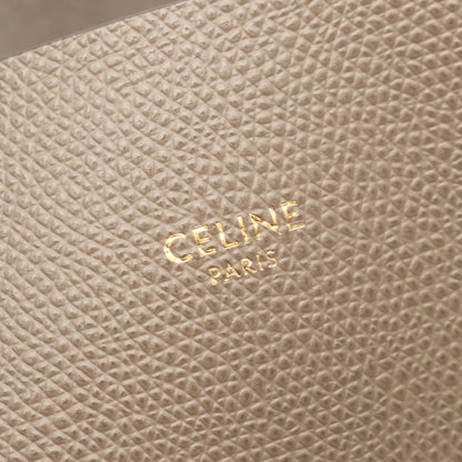 バーティカル スモール カバ 2WAY ハンドバッグ トートバッグ レザー グレーベージュ セリーヌ バッグ CELINE