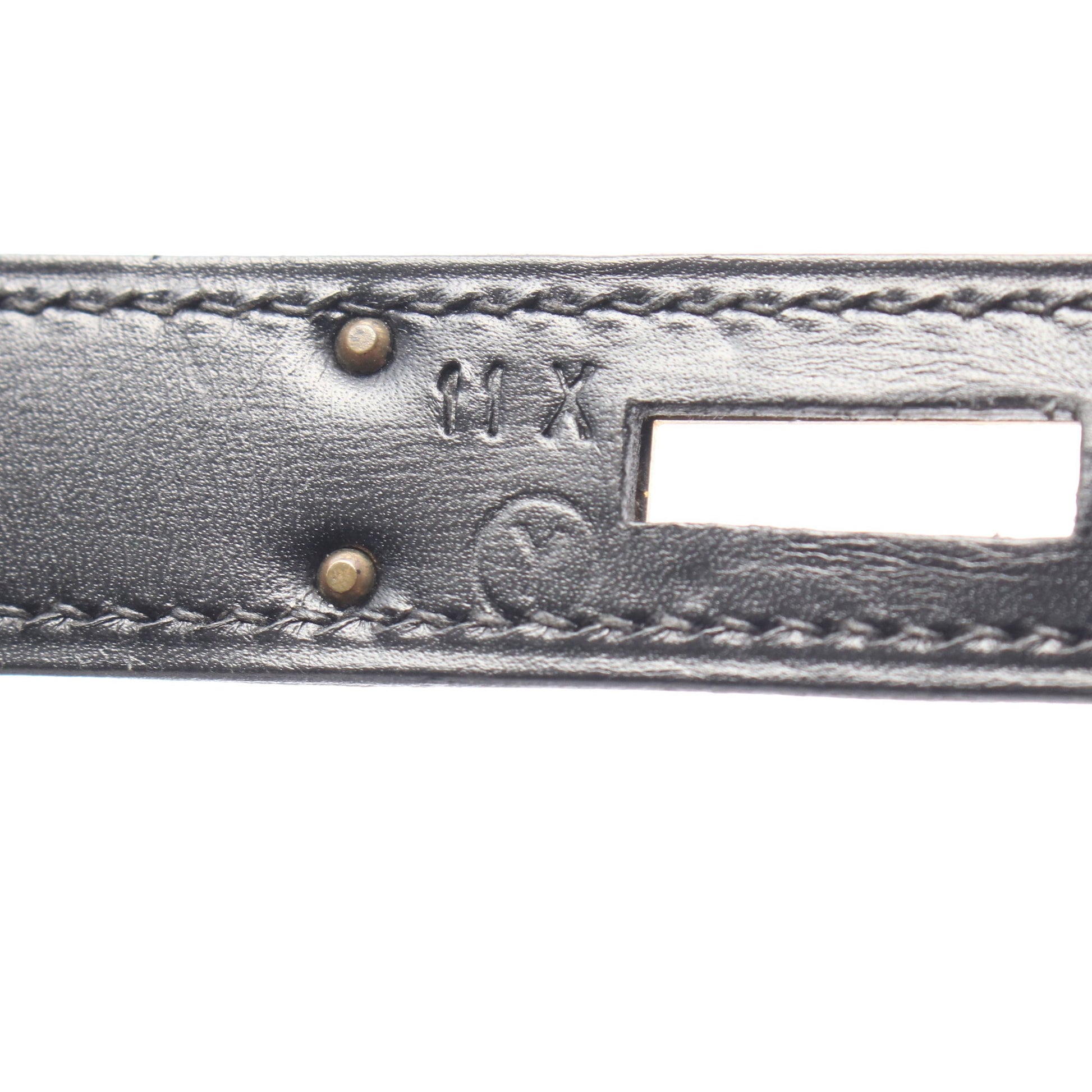 ケリー32 外縫い 2WAY ハンドバッグ ボックスカーフ ブラック ゴールド金具 ○Y刻印 エルメス バッグ HERMES