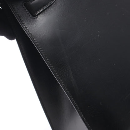 ケリー32 外縫い 2WAY ハンドバッグ ボックスカーフ ブラック ゴールド金具 ○Y刻印 エルメス バッグ HERMES