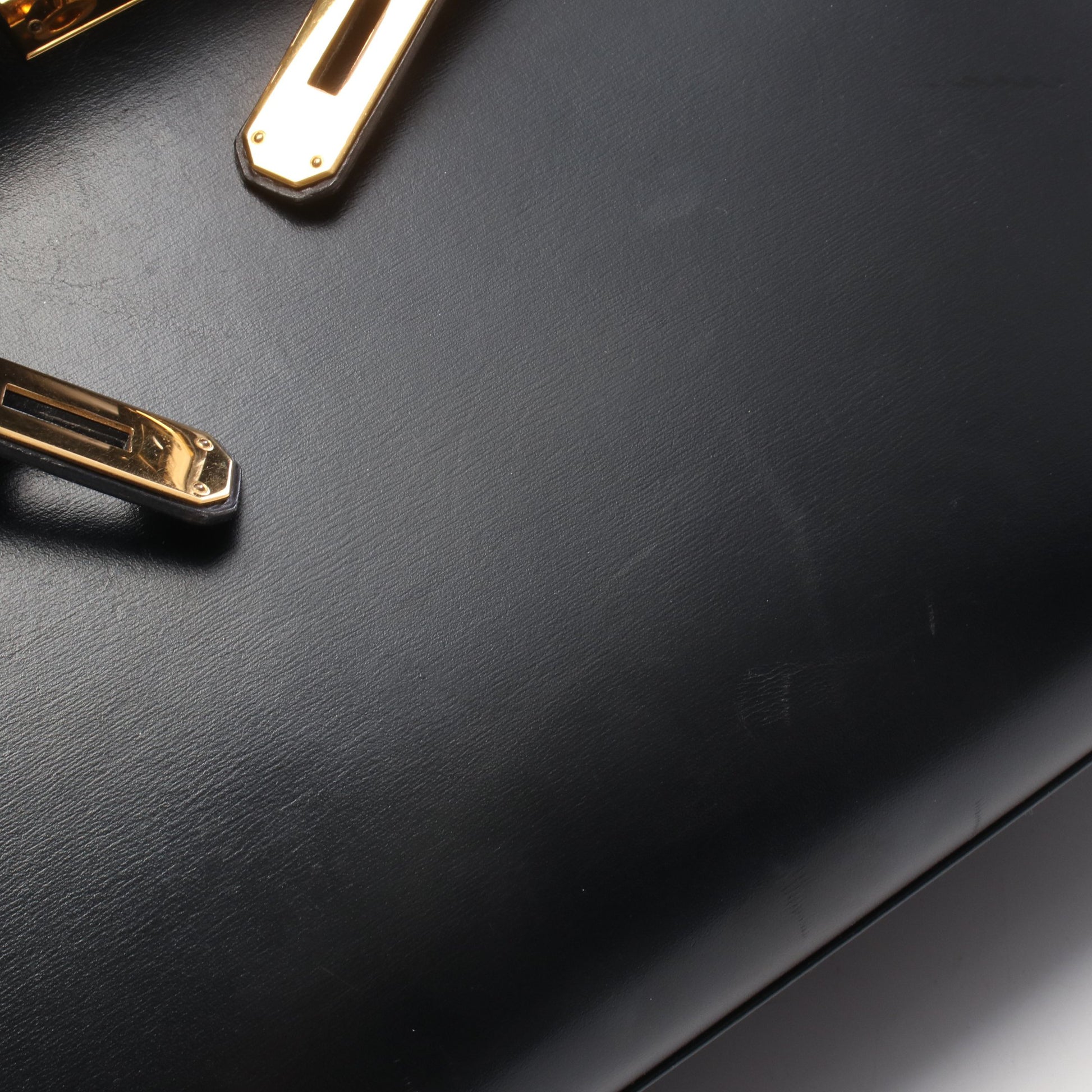 ケリー32 外縫い 2WAY ハンドバッグ ボックスカーフ ブラック ゴールド金具 ○Y刻印 エルメス バッグ HERMES