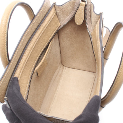 ラゲージ ナノショッパー 2WAY ハンドバッグ レザー ベージュ セリーヌ バッグ CELINE