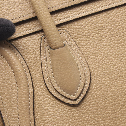 ラゲージ ナノショッパー 2WAY ハンドバッグ レザー ベージュ セリーヌ バッグ CELINE