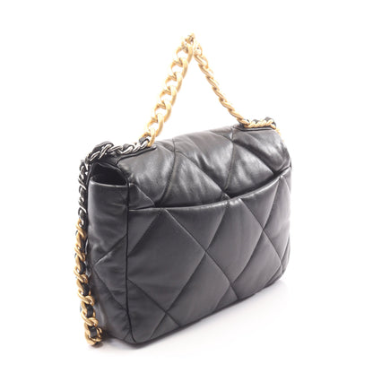 19 ディズヌフ マトラッセ コンビ金具 2WAY チェーンショルダーバッグ ラムスキン ブラック シャネル バッグ CHANEL
