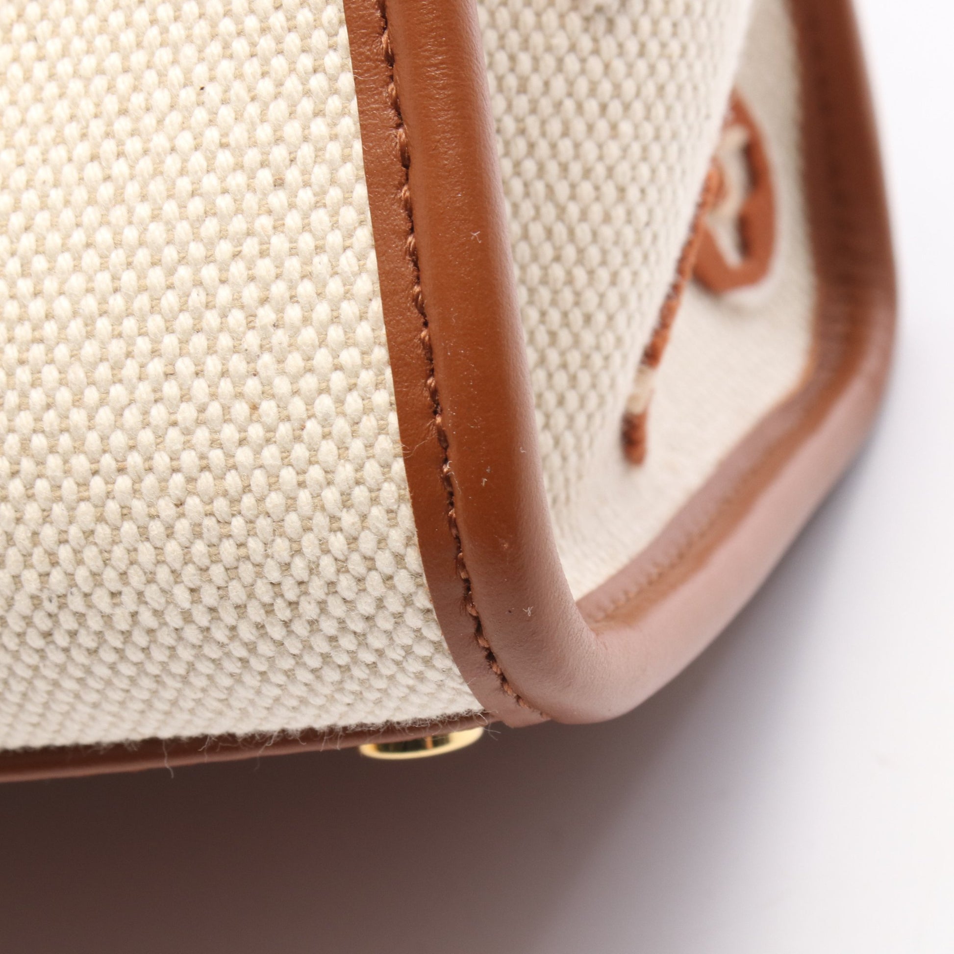 オンマイサイドMM モノグラムタフタージュ ブラン 2WAY ハンドバッグ キャンバス レザー ベージュ ブラウン ルイヴィトン バッグ LOUIS VUITTON