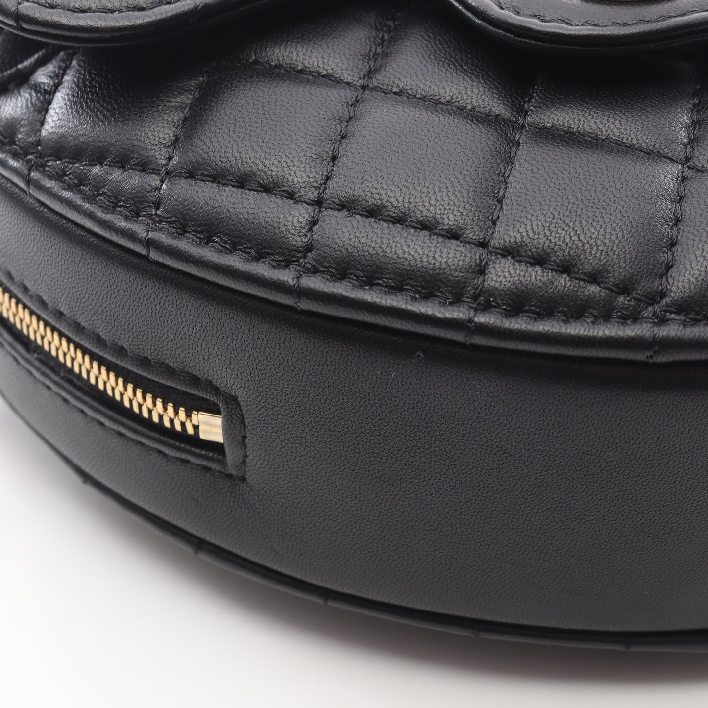 マトラッセ ハート チェーンショルダーバッグ ラムスキン ブラック ゴールド金具 シャネル バッグ CHANEL