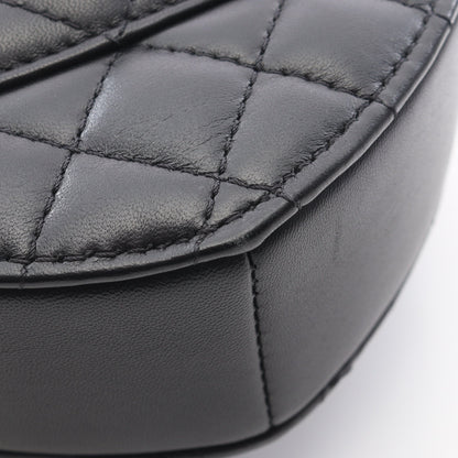 マトラッセ ハート チェーンショルダーバッグ ラムスキン ブラック ゴールド金具 シャネル バッグ CHANEL