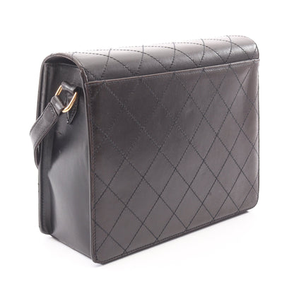 マトラッセ ショルダーバッグ ラムスキン ブラック ゴールド金具 シャネル バッグ CHANEL