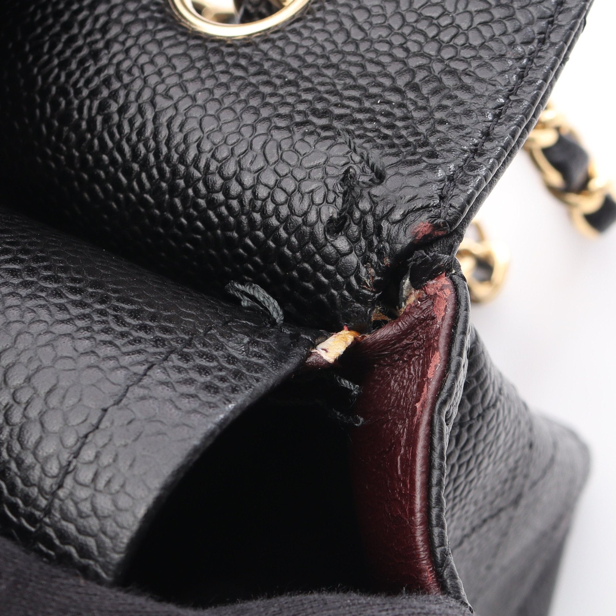 CHANEL シャネル/キャビアスキンマトラッセチェーンショルダー/198*****/Aランク/19【中古】 マトラッセ チェーンショルダーバッグ キャビアスキン ブラック