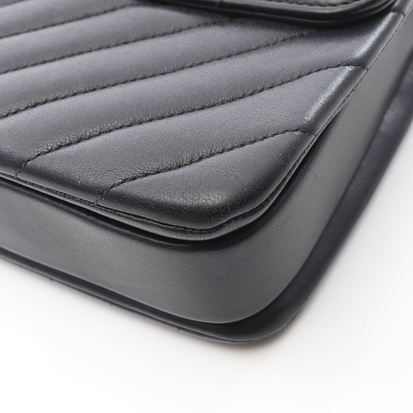 トレンディCC ショルダーバッグ スモール トップハンドル フラップ 2WAY チェーンショルダーバッグ ラムスキン ブラック ゴールド金具 シャネル バッグ CHANEL