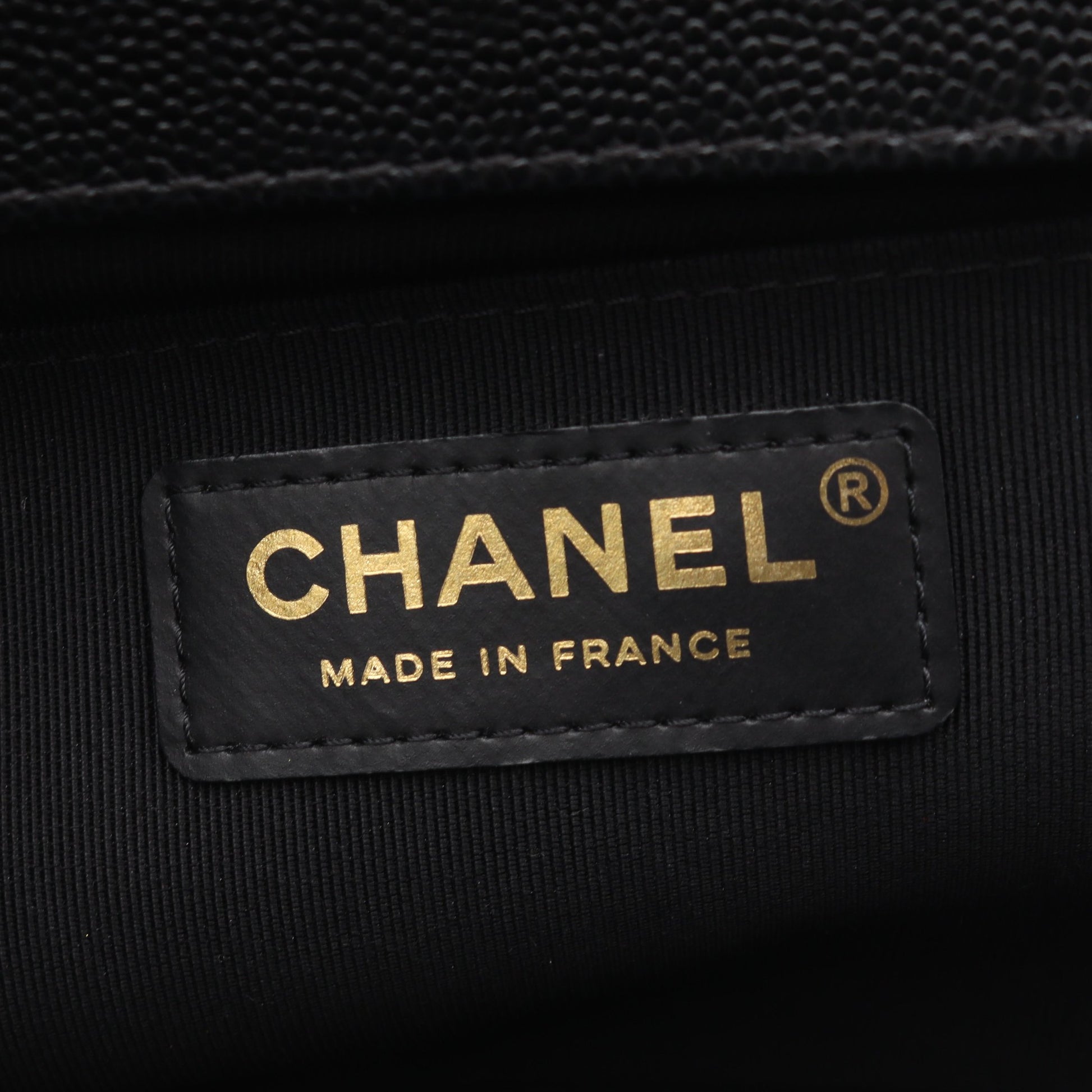 ボーイシャネル チェーンショルダーバッグ キャビアスキン ブラック ゴールド金具 シャネル バッグ CHANEL