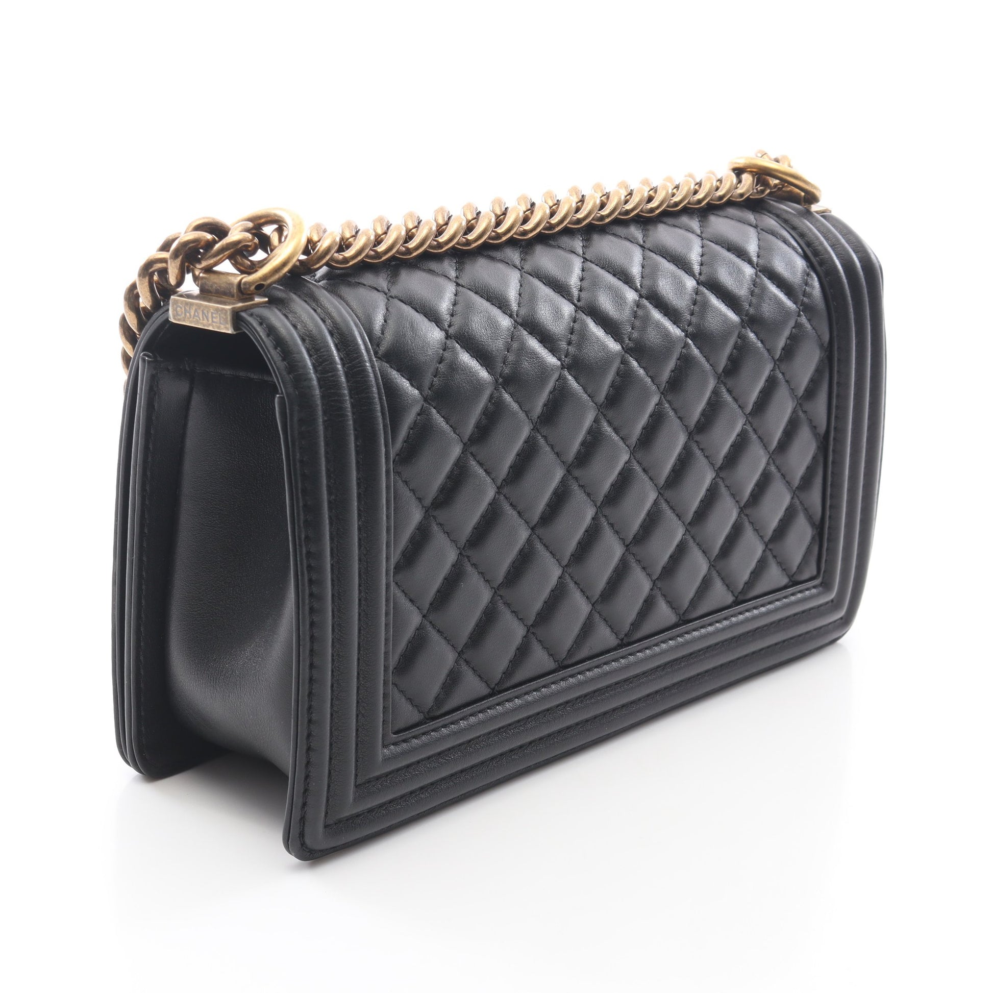 ボーイシャネル チェーンショルダーバッグ ラムスキン ブラック ゴールド金具 シャネル バッグ CHANEL