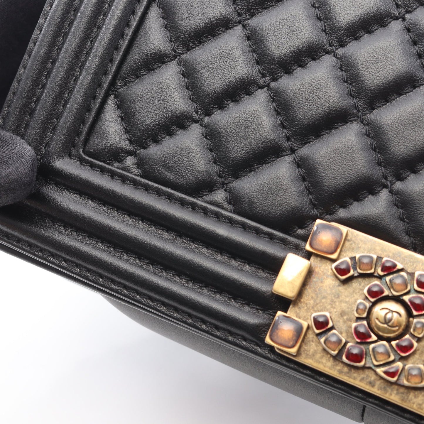 ボーイシャネル チェーンショルダーバッグ ラムスキン ブラック ゴールド金具 シャネル バッグ CHANEL