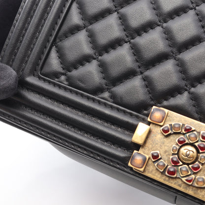 ボーイシャネル チェーンショルダーバッグ ラムスキン ブラック ゴールド金具 シャネル バッグ CHANEL