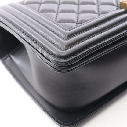 ボーイシャネル チェーンショルダーバッグ ラムスキン ブラック ゴールド金具 シャネル バッグ CHANEL