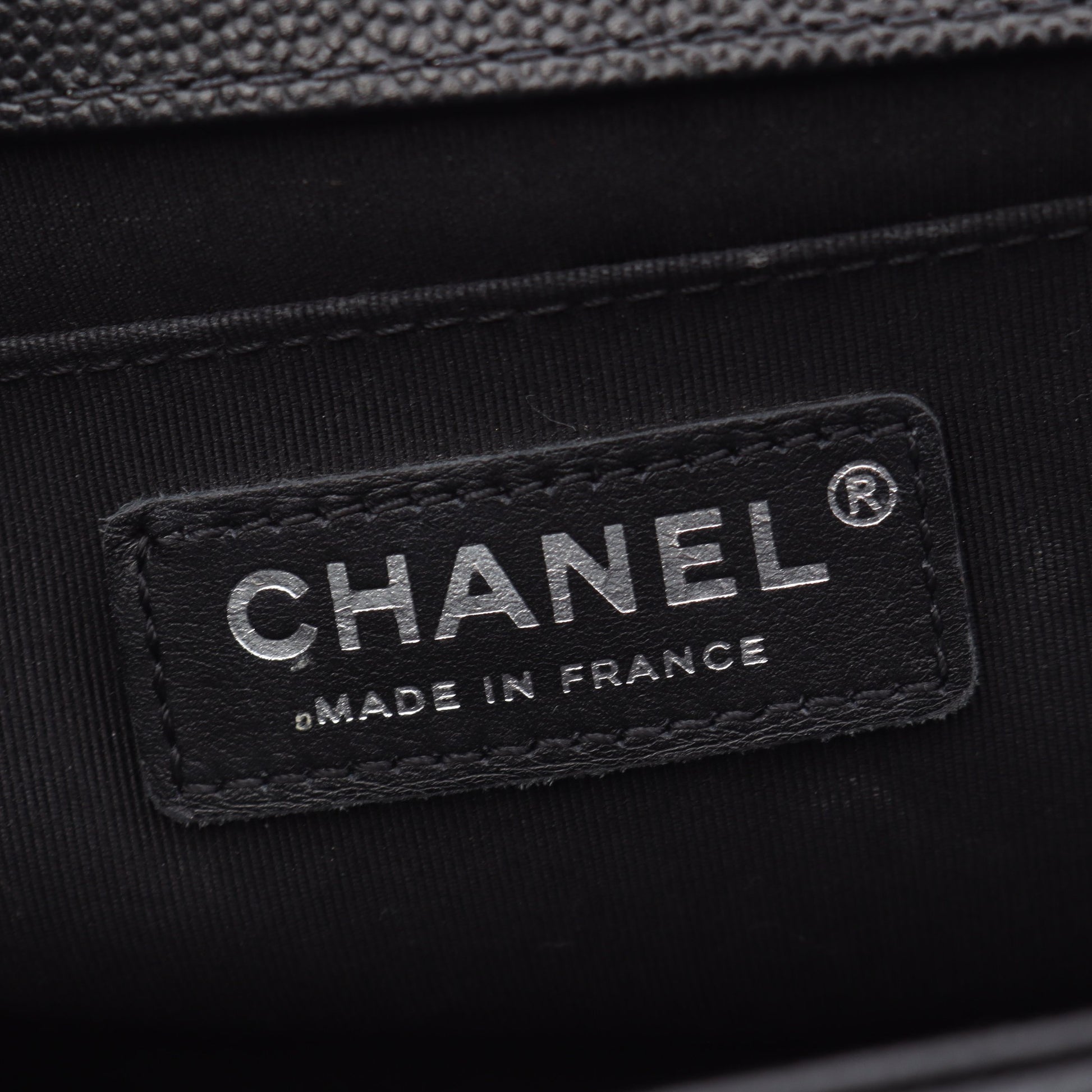 ボーイシャネル チェーンショルダーバッグ キャビアスキン ブラック アンティークシルバー金具 シャネル バッグ CHANEL