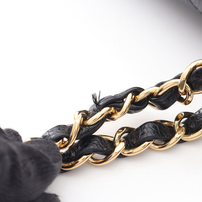 マトラッセ Wフラップ Wチェーンショルダーバッグ キャビアスキン ブラック ゴールド金具 シャネル バッグ CHANEL