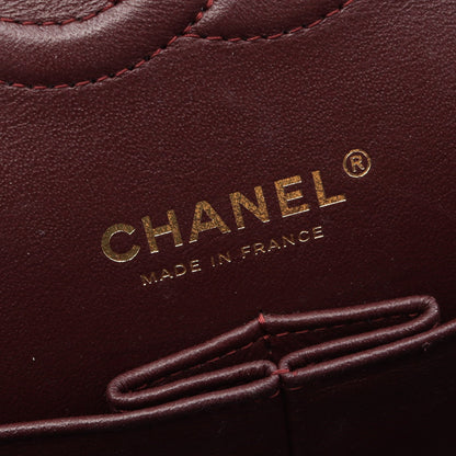 マトラッセ Wフラップ Wチェーンショルダーバッグ キャビアスキン ブラック ゴールド金具 シャネル バッグ CHANEL