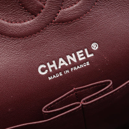 マトラッセ Wフラップ Wチェーンショルダーバッグ キャビアスキン ブラック シルバー金具 シャネル バッグ CHANEL