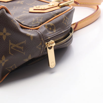 マンハッタンPM モノグラム ハンドバッグ PVC レザー ブラウン ルイヴィトン バッグ LOUIS VUITTON