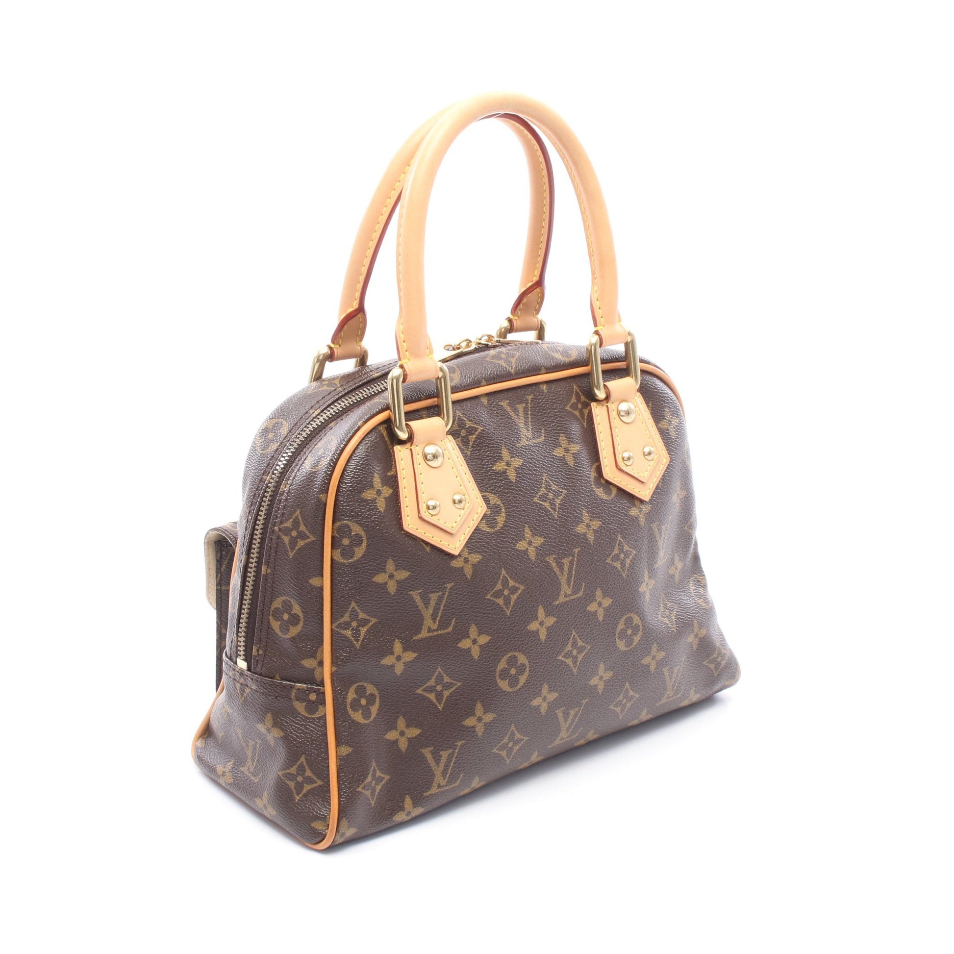 マンハッタンPM モノグラム ハンドバッグ PVC レザー ブラウン ルイヴィトン バッグ LOUIS VUITTON
