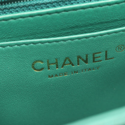 ミニマトラッセ チェーンショルダーバッグ ラムスキン グリーン ゴールド金具 シャネル バッグ CHANEL