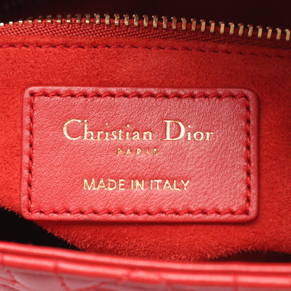 LADY DIOR MY ABCDIOR レディディオール スモール ハートカナージュ 2WAY ハンドバッグ レザー レッド クリスチャンディオール バッグ Christian Dior