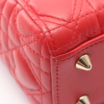 LADY DIOR MY ABCDIOR レディディオール スモール ハートカナージュ 2WAY ハンドバッグ レザー レッド クリスチャンディオール バッグ Christian Dior