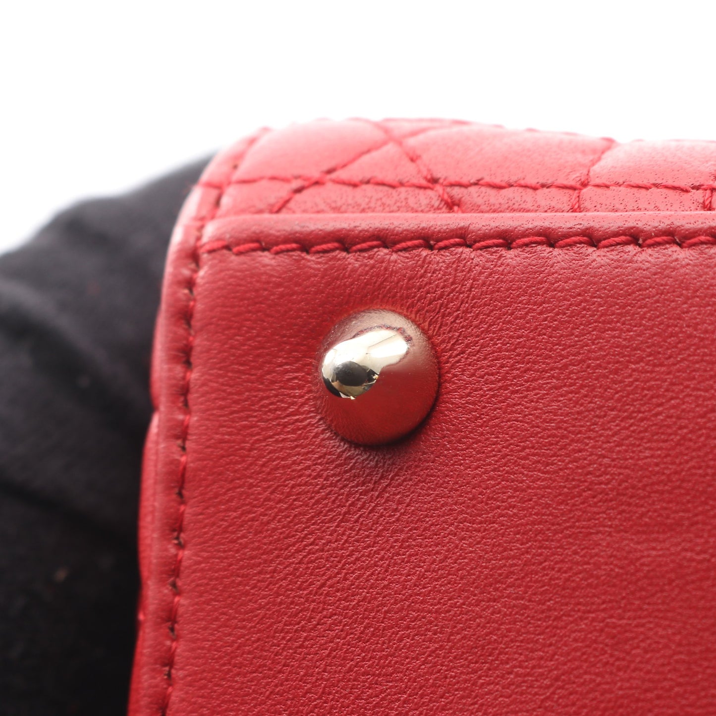 LADY DIOR MY ABCDIOR レディディオール スモール ハートカナージュ 2WAY ハンドバッグ レザー レッド クリスチャンディオール バッグ Christian Dior