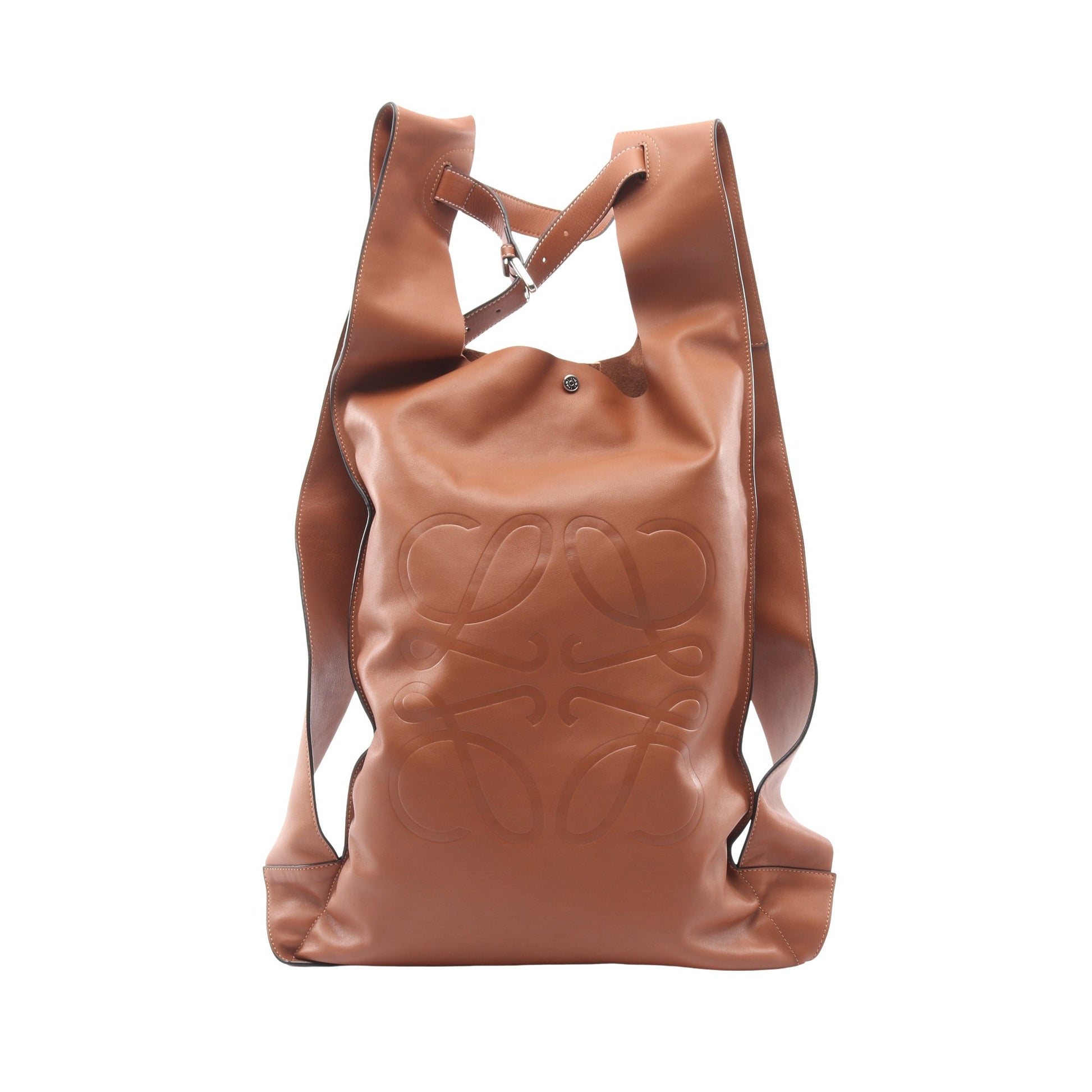アナグラム ショッパー バックパック リュックサック レザー ブラウン ロエベ バッグ LOEWE