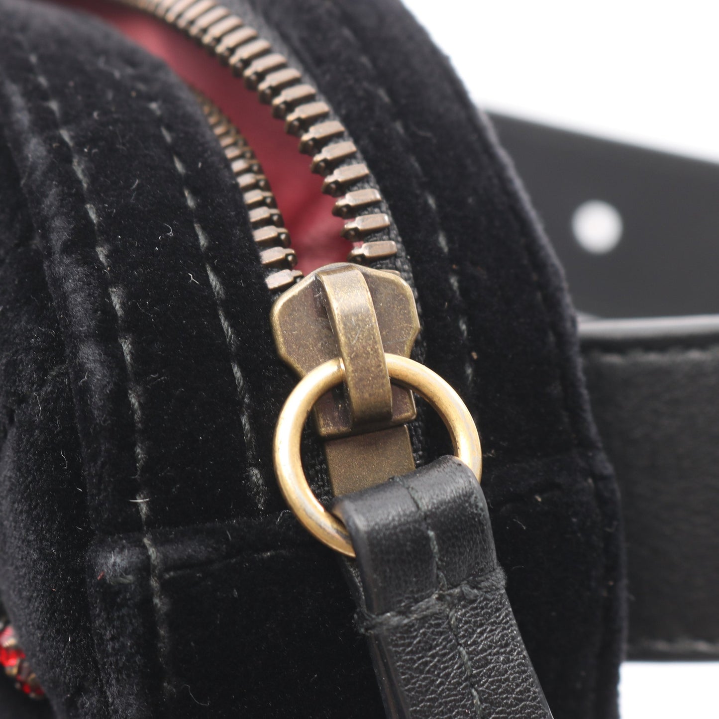 GGマーモント ラインストーン スター ウエストバッグ ボディバッグ ベロア ブラック グッチ バッグ GUCCI
