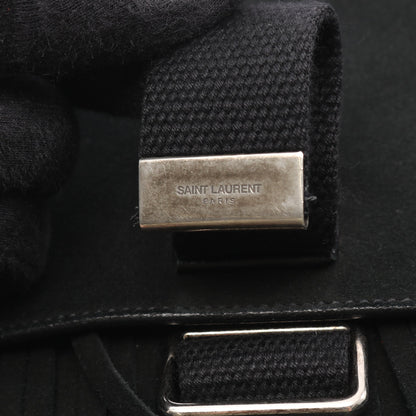 フリンジ ショルダーバッグ スエード ブラック サンローランパリ バッグ SAINT LAURENT PARIS
