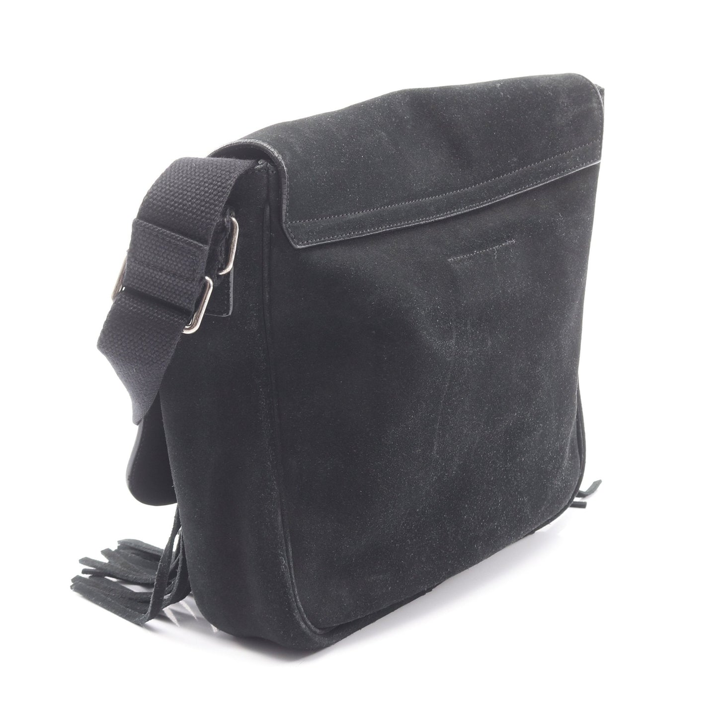 フリンジ ショルダーバッグ スエード ブラック サンローランパリ バッグ SAINT LAURENT PARIS