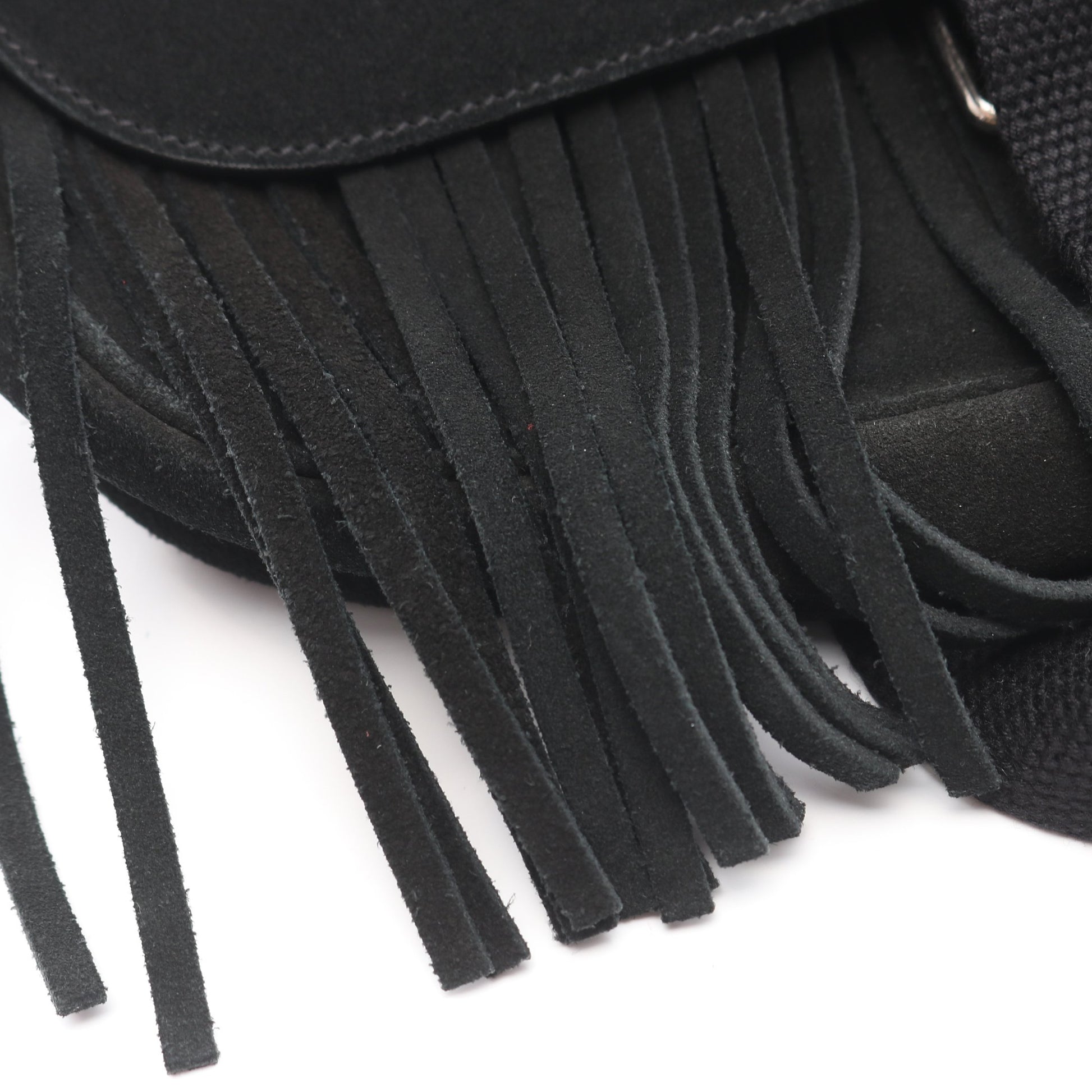 フリンジ ショルダーバッグ スエード ブラック サンローランパリ バッグ SAINT LAURENT PARIS