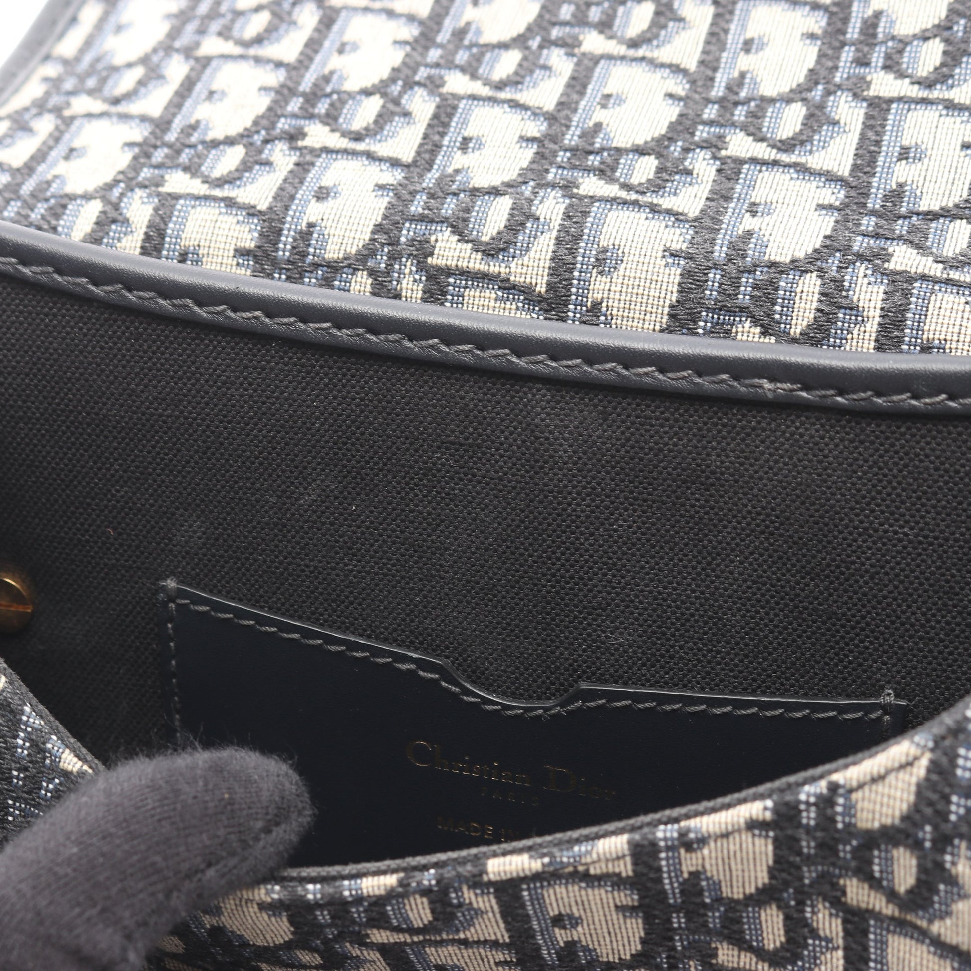 Bobby バッグ ミディアム オブリーク ショルダーバッグ キャンバス ネイビー クリスチャンディオール バッグ Christian Dior