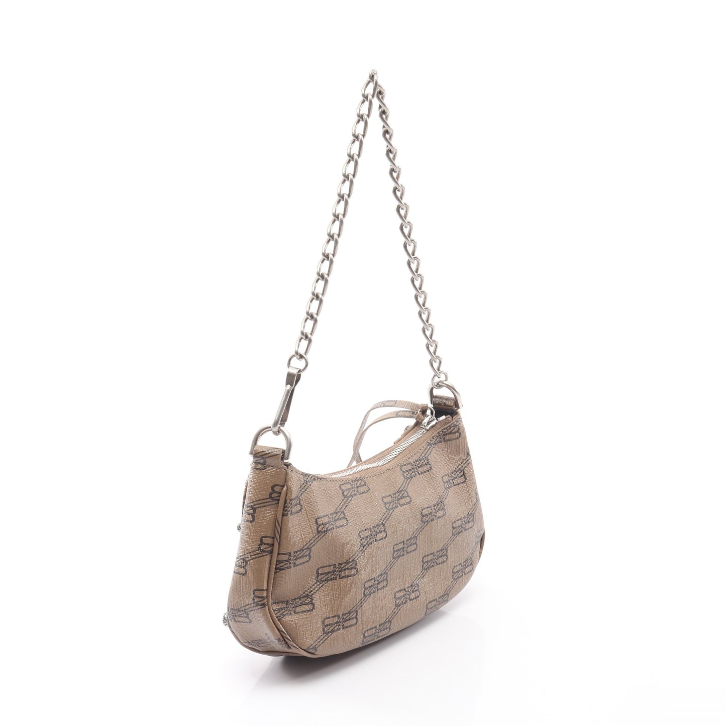 LE CAGOLE MINI BB ル カゴール ミニ 2WAY チェーンハンドバッグ PVC グレーブラウン バレンシアガ バッグ BALENCIAGA