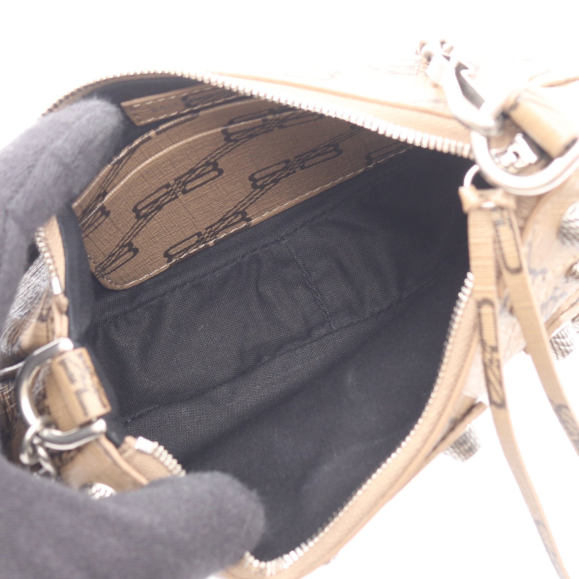 LE CAGOLE MINI BB ル カゴール ミニ 2WAY チェーンハンドバッグ PVC グレーブラウン バレンシアガ バッグ BALENCIAGA