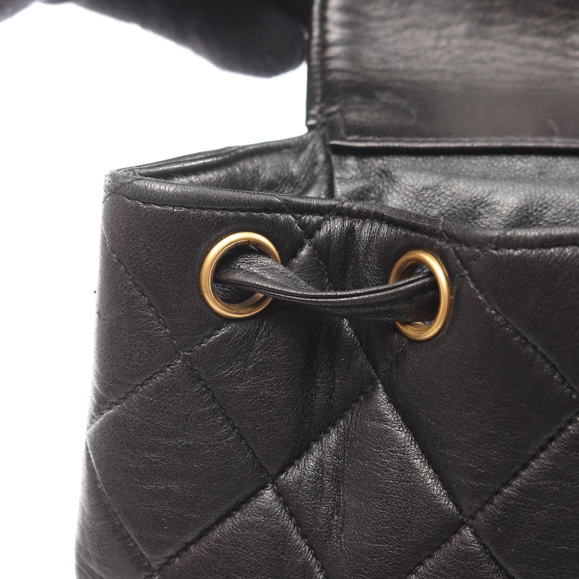 マトラッセ バックパック リュックサック ラムスキン ブラック ゴールド金具 シャネル バッグ CHANEL