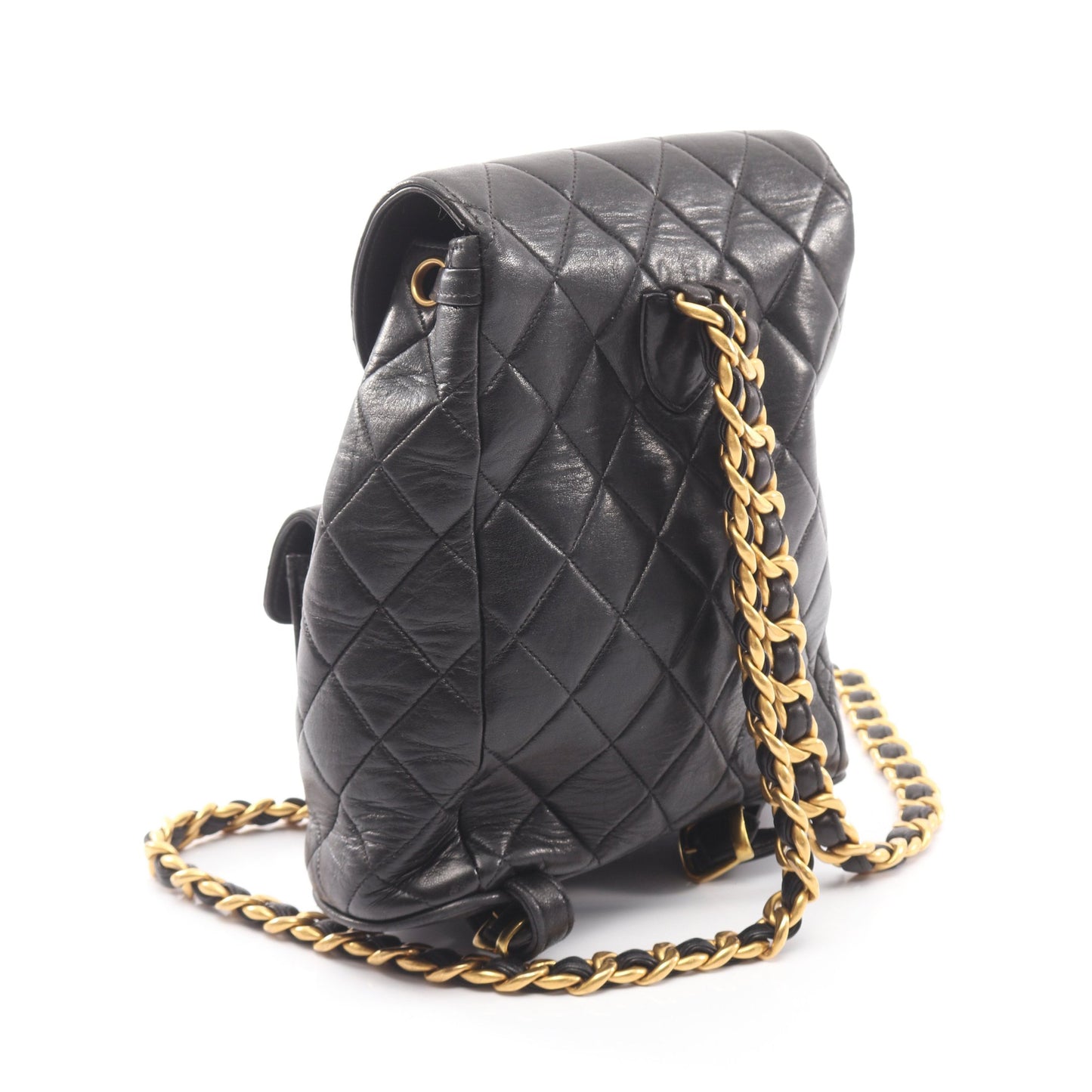 マトラッセ バックパック リュックサック ラムスキン ブラック ゴールド金具 シャネル バッグ CHANEL