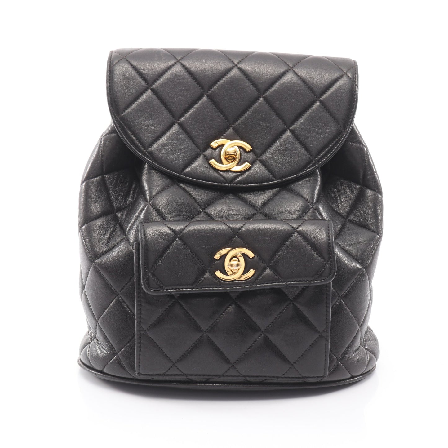 マトラッセ バックパック リュックサック ラムスキン ブラック ゴールド金具 シャネル バッグ CHANEL