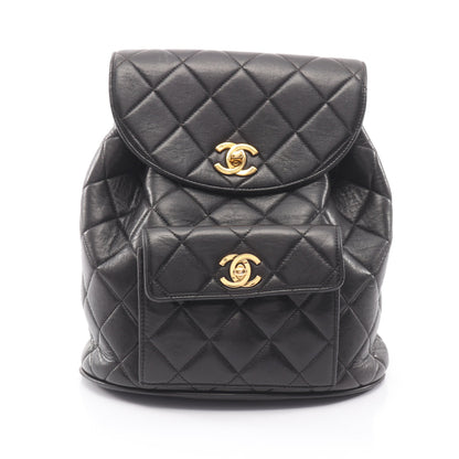 マトラッセ バックパック リュックサック ラムスキン ブラック ゴールド金具 シャネル バッグ CHANEL