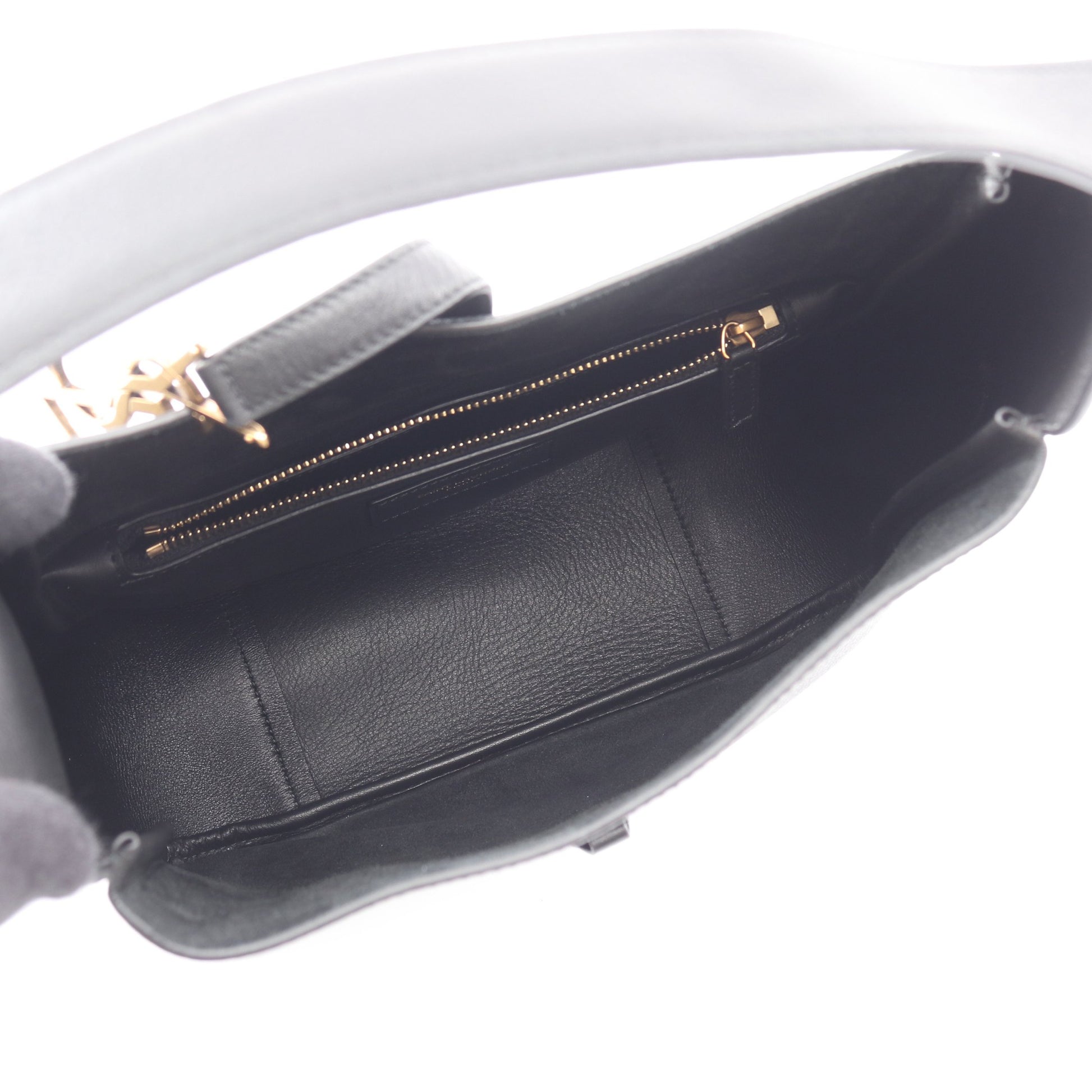 LE 5 A 7 ワンショルダーバッグ レザー ブラック サンローランパリ バッグ SAINT LAURENT PARIS