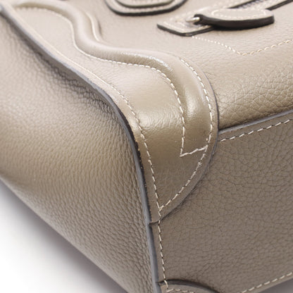 ラゲージ ナノショッパー 2WAY ハンドバッグ レザー グレーブラウン セリーヌ バッグ CELINE
