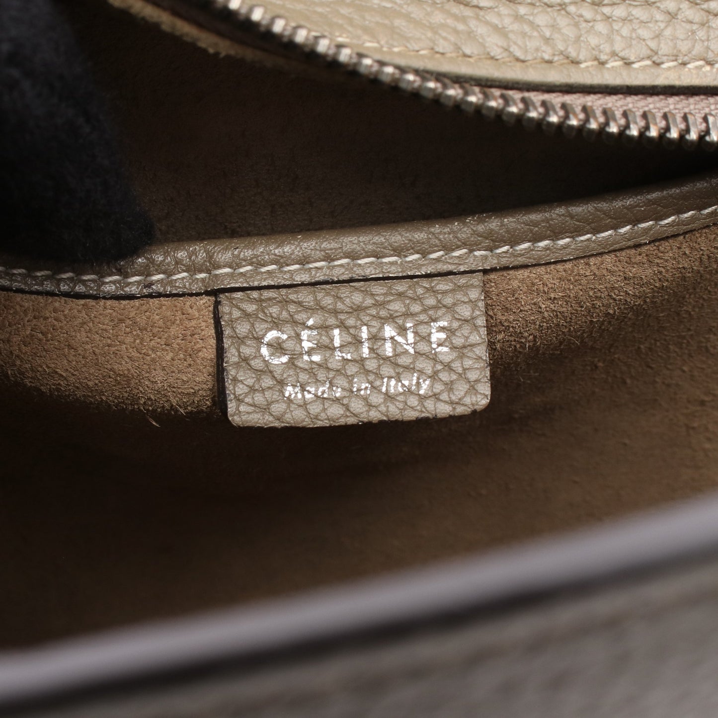 ラゲージ ナノショッパー 2WAY ハンドバッグ レザー グレーブラウン セリーヌ バッグ CELINE