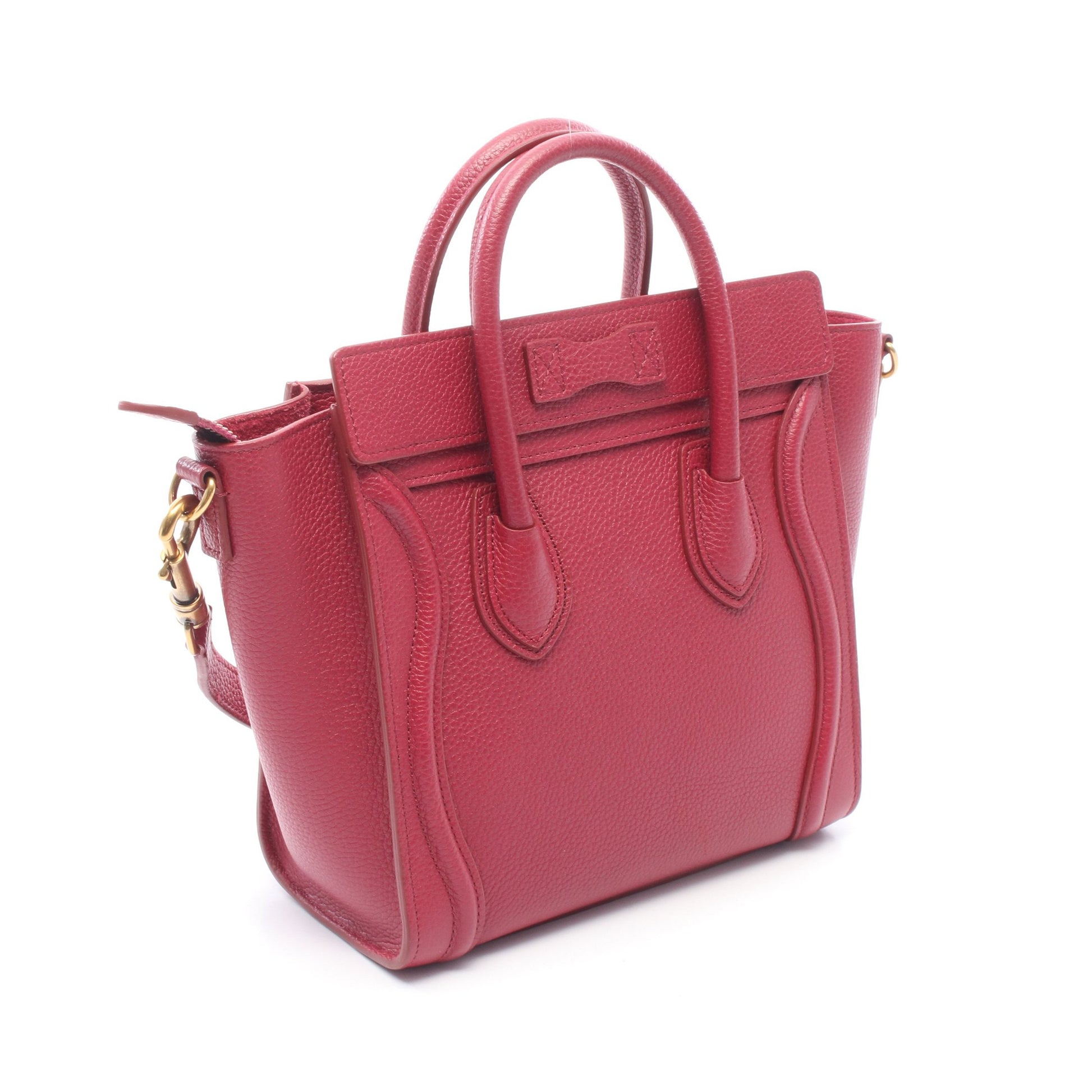 ラゲージ ナノショッパー 2WAY ハンドバッグ レザー ピンクパープル セリーヌ バッグ CELINE