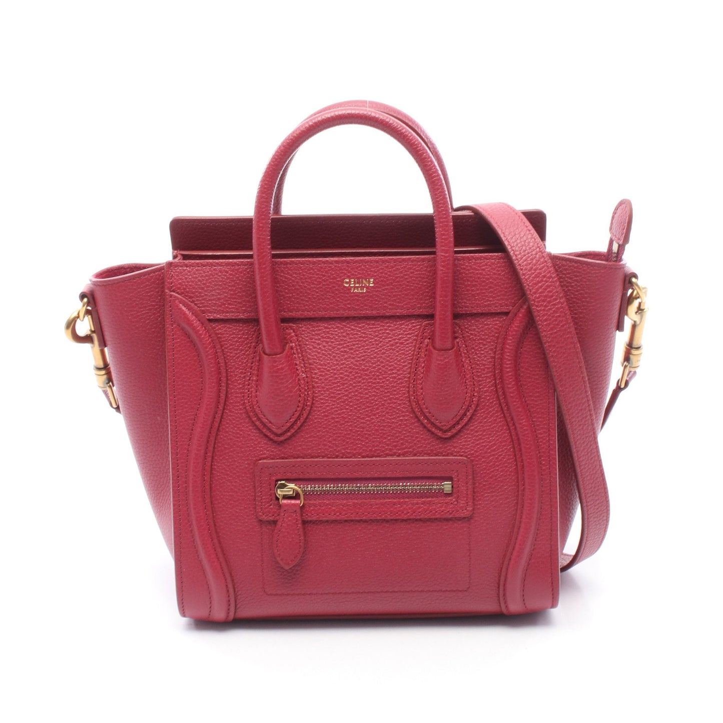 ラゲージ ナノショッパー 2WAY ハンドバッグ レザー ピンクパープル セリーヌ バッグ CELINE