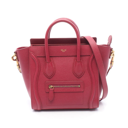 ラゲージ ナノショッパー 2WAY ハンドバッグ レザー ピンクパープル セリーヌ バッグ CELINE