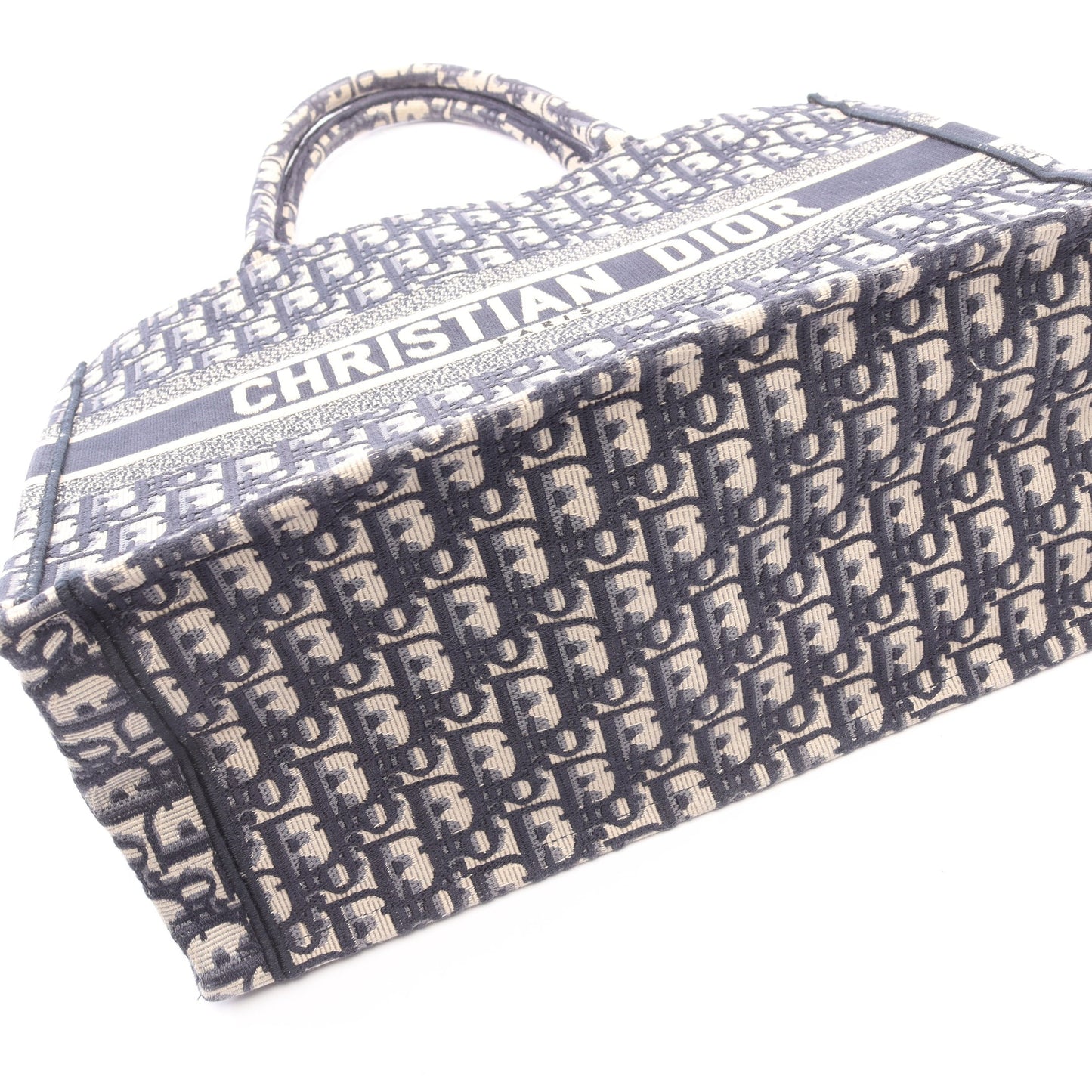 BOOK TOTE ブックトート ミディアム ハンドバッグ トートバッグ キャンバス ベージュ ネイビー クリスチャンディオール バッグ Christian Dior