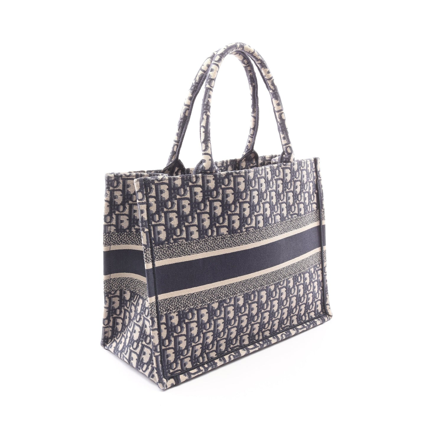 BOOK TOTE ブックトート ミディアム ハンドバッグ トートバッグ キャンバス ベージュ ネイビー クリスチャンディオール バッグ Christian Dior