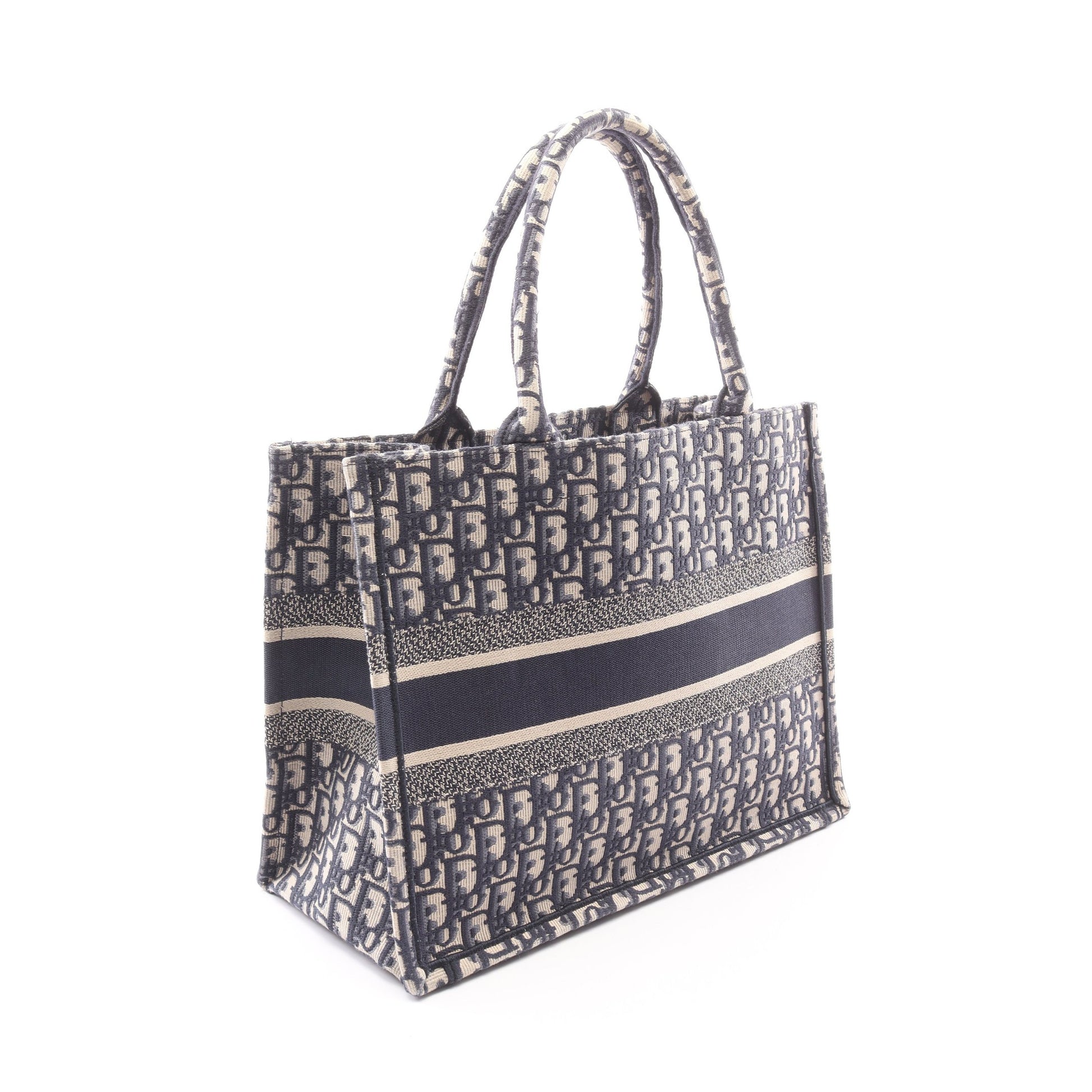 BOOK TOTE ブックトート ミディアム ハンドバッグ トートバッグ キャンバス ベージュ ネイビー クリスチャンディオール バッグ Christian Dior